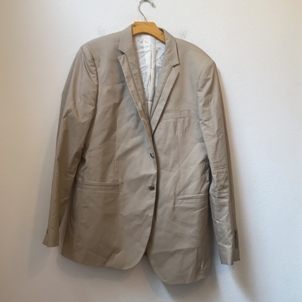MENS NETWORK SOLID CREAM BLAZER SIZE 54